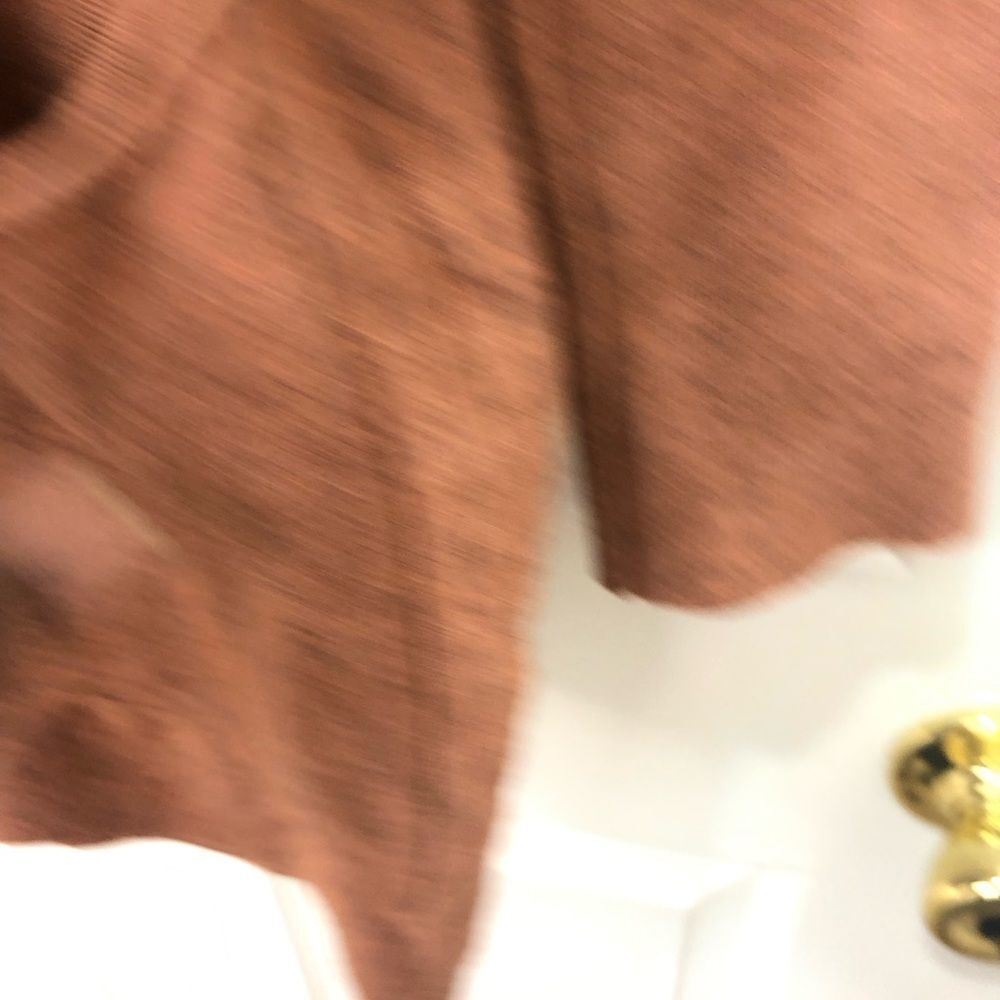 altar’d state long sleeve copper orange v neck sweater with pockets, size large - Picture 6 of 12